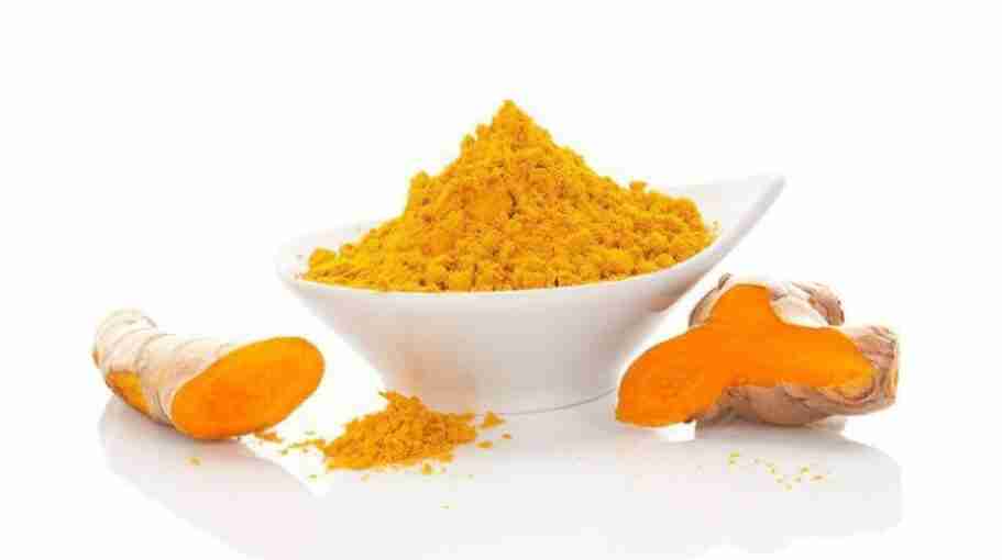 Turmeric isolated on white background.
